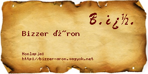 Bizzer Áron névjegykártya
