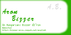 aron bizzer business card